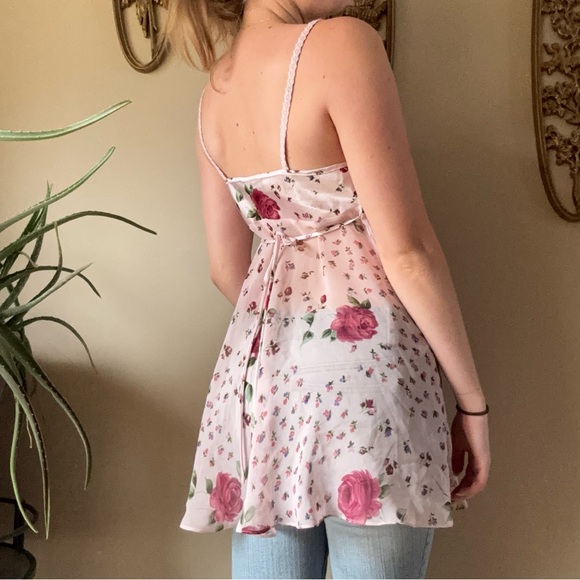 Secret Treasures Floral Mesh and Satin Mini Dress - Picture 7 of 7